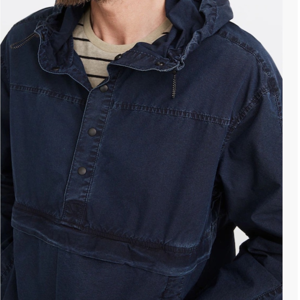 Madewell Navy Pullover Jacket size Medium - image 4